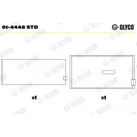 01-4448 STD Conrod bearing (Wymiar standardowy [STD]) fits: FORD CARGO 130/7A