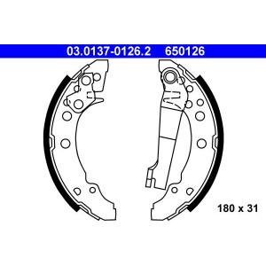 03.0137-0126.2 Brake Shoe Set ATE - Top1autovaruosad