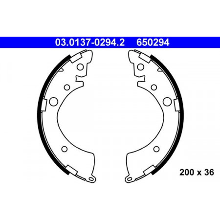 03.0137-0294.2 Комплект тормозных колодок ATE