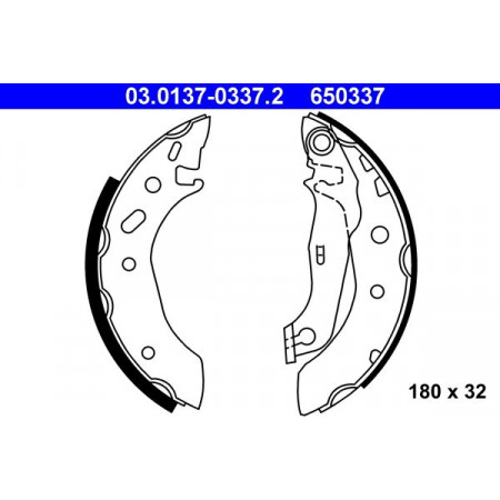 03.0137-0337.2 Комплект тормозных колодок ATE