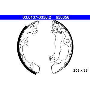 03 0137-0356 2  Brake shoe ATE  - Top1autovaruosad