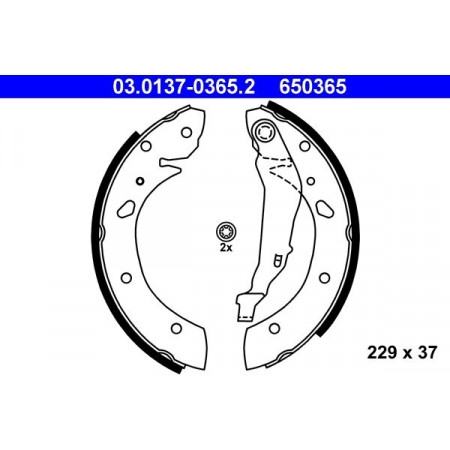 03.0137-0365.2 Комплект тормозных колодок ATE