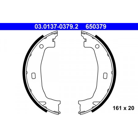 03.0137-0379.2 Brake Shoe Set, parking brake ATE