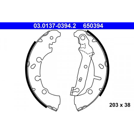 03.0137-0394.2 Brake Shoe Set ATE