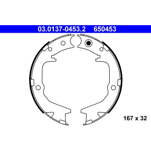 03.0137-0453.2 Brake Shoe Set, parking brake ATE - Top1autovaruosad