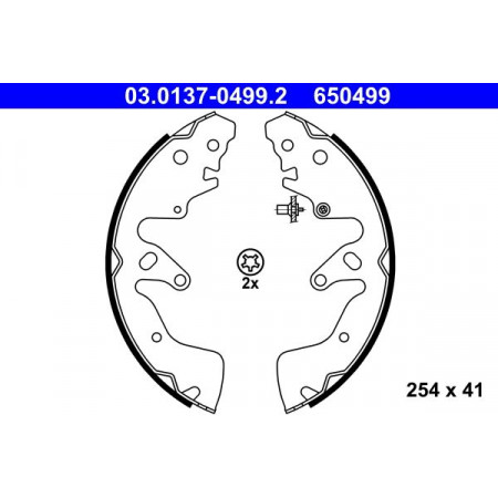 03.0137-0499.2 Комплект тормозных колодок ATE