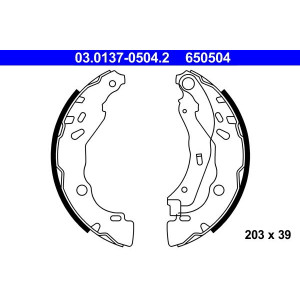 03 0137-0504 2  Brake shoe ATE  - Top1autovaruosad