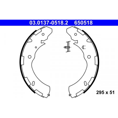 03.0137-0518.2 Brake Shoe Set ATE