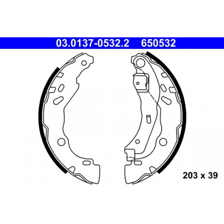 03.0137-0532.2 Brake Shoe Set ATE