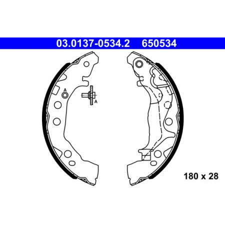 03.0137-0534.2 Brake Shoe Set ATE