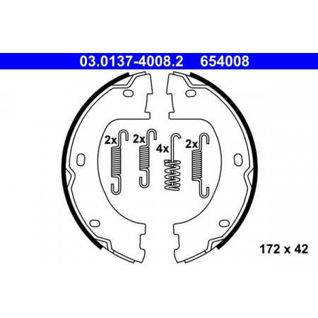 03.0137-4008.2 Brake Shoe Set, parking brake ATE