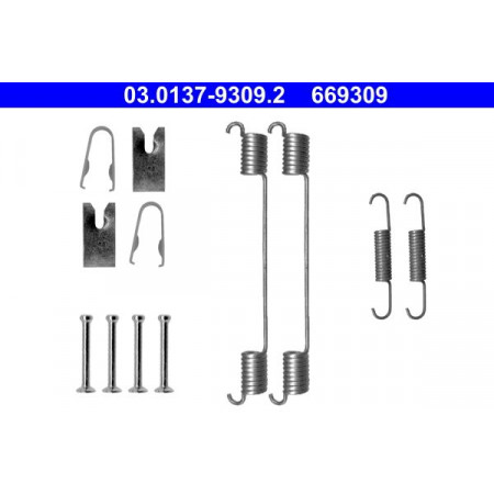 03.0137-9309.2 Accessory Kit, brake shoes ATE