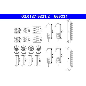 03.0137-9331.2 Accessory Kit, parking brake shoes ATE - Top1autovaruosad