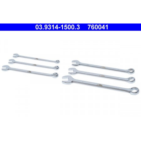 03.9314-1500.3 Spanner Set, ring/open ended ATE