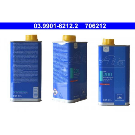 03.9901-6212.2 Brake fluid DOT4 TYP 200 (1L) [dry: 280°C, wet: 198°C, viscosity: