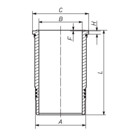 037 LW 00101 001 Гильза цилиндра MAHLE