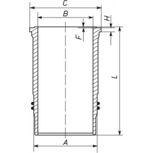 037 WN 50 01 Cylinder liner  inner diamet - Top1autovaruosad