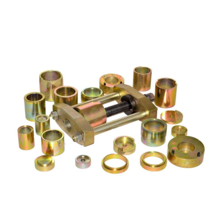 PROFITOOL Press, avdragare för montering och demontering av övre och nedre bultar i skåpbilar (20 adaptrar) Master, Movano, Ivec